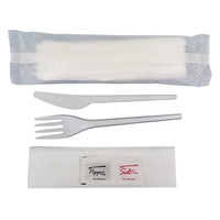 Vente en gros d'articles de table jetables biodégradables en CPLA personnalisés, fourchette, couteau, cuillère et cuillère-fourchette, ensemble de couverts compostables