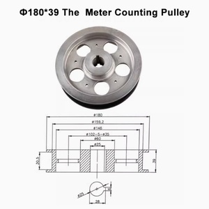 Polea Recubierta de PU 120*30 con Revestimiento Cerámico, Polea Contadora de Metros 180*39 - Product Image 3