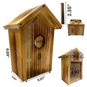 Fabriek Groothandel Natuurlijke Houten Dennenvinken Zangvogels <span class=keywords><strong>Frame</strong></span> Buiten Ophangen Vogelhuisje Bulk Met Zuignappen - Product Image 2