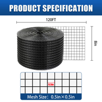 Protection solaire Senershuo 8 pouces x 120 pieds contre les oiseaux, rouleau de grillage métallique enduit de PVC pour une protection complète des panneaux contre les pigeons et les écureuils