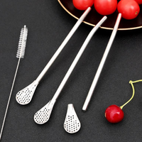 Pailles en métal Kitchen Mate, acier inoxydable 304, paille à boire avec filtre, pour thé aux fleurs, café