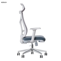 Chaise de bureau exécutive réglable au design moderne, fabriquée par un fabricant professionnel, avec cadre en métal chromé, accoudoirs en PU 2D, chaise ergonomique
