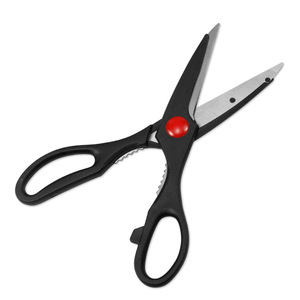 <b>Kitchen</b> Scissors 7.5 In Stainless Steel Multi Purpose Meat Bone Fish Cutter Black Dishwasher Safe - Product Image 4