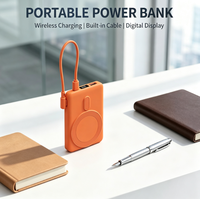 Batterie externe magnétique ultra-fine à chargement sans fil 15W, charge rapide 5000mAh, chargeur portable pour téléphone, produits tendance