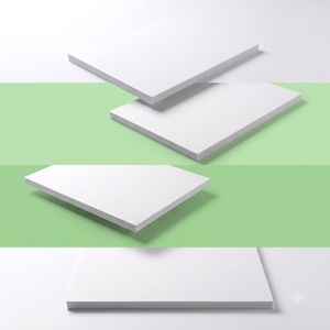 White PVC-WPC <b>Foam</b> Board 8mm Thick 0.6 G/cm3 Density Lead-Free for Indoor Kitchen Furniture Cabinet Wall Design Decorative - Product Image 1