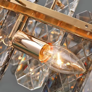 Modern Home Decorative Large Wedding Hall Glossy Rectangle Rain Drop <b>Crystal</b> <b>Chandelier</b> - Product Image 4