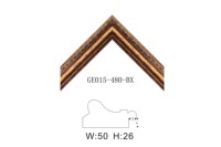 Cadre de peinture de miroir d'image en bois orné sculpté à la main de haute qualité pour la décoration murale or argent