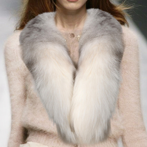 ショールフォックステールズフォックススキンスカーフ女性用アクセサリー大人用ロングウィンターマフラー冬用スカーフ5個豪華な本物の毛皮天然 - Product Image 3