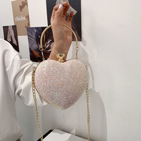 2021 dernière mode filles mignon coeur forme paillettes sacs à main luxe sac à main dame épaule sac à main pour les femmes