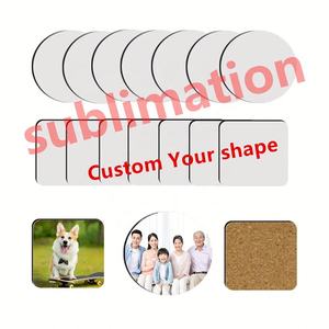 Sublimation <b>Coasters</b> Blanks <b>Cork</b> Wooden MDF DIY Customized <b>Coaster</b> for Drinks Square Round Blank Car Wood <b>Coasters</b> - Product Image 1