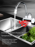 Robinet électrique à chauffage instantané 3000W avec affichage numérique LED, chauffe-eau rapide sans réservoir pour cuisine et salle de bain
