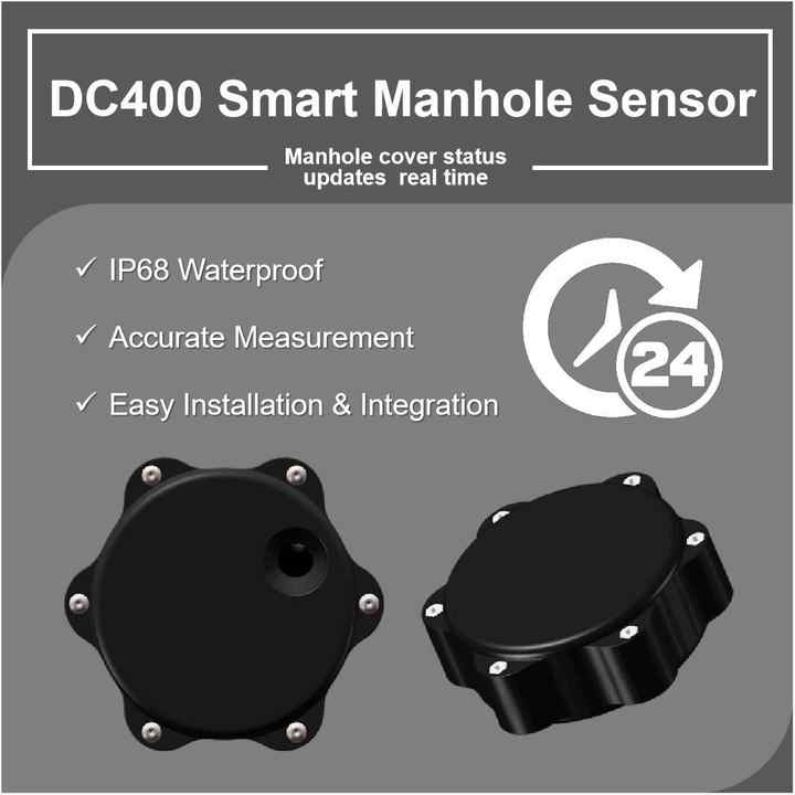 IP68 Smart Wireless Lorawan Manhole Sensor for Smart Cities
