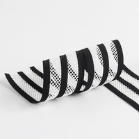 Filet de football en crochet avec bande élastique en nylon et spandex, respirant et très élastique pour vêtements, option logo personnalisé