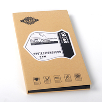 Boîte d'emballage personnalisée en papier kraft recyclé avec laminage mat en forme de livre pour protecteur d'écran en verre trempé pour téléphone portable et tablette