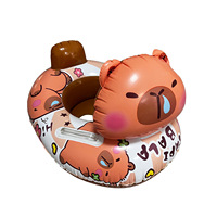Gilet de sauvetage pour enfants en forme d'animal capybara gonflable en PVC écologique, accoudoir portable, tête épaisse, bateau, piscine pour bébé
