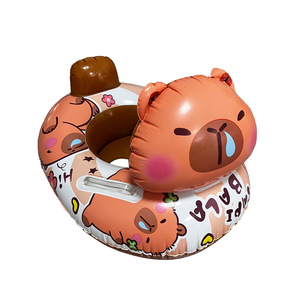 Chaleco Salvavidas Inflable de PVC Ecológico con Forma de Capibara para Niños, Portátil, con Reposabrazos y Soporte para la Cabeza, para <span class=keywords><strong>Piscina</strong></span> - Product Image 1