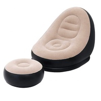 Canapé gonflable floqué, Portable, fauteuil, avec repose-pieds, nouveauté