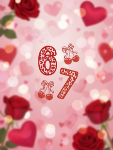 T-shirt girocollo da donna per San Valentino, stampa leopardata numero 67, motivo ciliegia, stile casual, primavera estate - Product Image 2