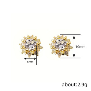 Orecchini a Perno Minimalisti a Forma di Fiocco di Neve, Gioielli Eleganti per Uso Quotidiano, Regalo per Donne - Product Image 4