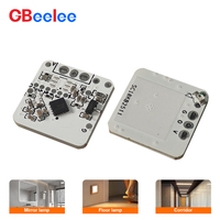 Modul Sensor Radar Microwave Radius induksi 2-4M untuk ketinggian hingga 3M pemasangan Sensor posisi gerak untuk Lampu induksi