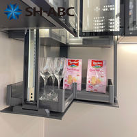 SH-ABC Étagère à épices motorisée escamotable en acrylique pour comptoir de cuisine moderne, système de levage pour rangement d'épices