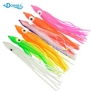 DORISEA 소프트 고무 오징어 스커트 5cm 9cm 11cm 문어 소프트 낚시 미끼 참치 Sailfish 메기 미끼 3.5cm-40cm