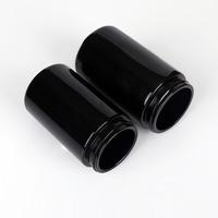 Botol Kaca Violet Hitam Anti Bau 100ml dengan Tutup Sekrup Kedap Udara untuk Penyimpanan Dapur, Cocok untuk Makanan dan Herbal
