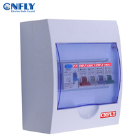 Boîtier de distribution en plastique RCD 1P 4W 6W 8W 12W avec protection contre les fuites à la terre et interrupteur principal