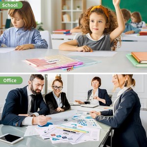 Nuevo diseño de calidad Popular A4 A5 A6 A8 B4 B5 hojas de bolsillo con <span class=keywords><strong>etiqueta</strong></span> sobre con cremallera transparente archivo Bill bolsa de documentos estuche de lápices de bolsillo - Product Image 4