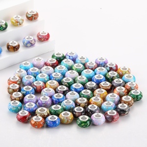 New Design Acrylic Spacer <b>Beads</b> With <b>Large</b> Holes 14mm Rhinestone Decorative <b>Beads</b> for Diy Pens Keychains and Jewelry Making - Product Image 2