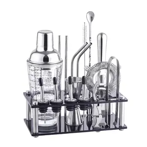 Nuevo DISEÑO DE ACERO INOXIDABLE coctelera bar barman kit coctelera conjunto coctelera gran oferta