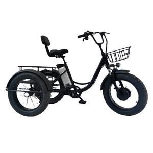 Tricycle électrique à pédales à pneus larges de 24 pouces, moteur avant, pour neige, batterie au lithium, vente en gros, best-seller transfrontalier - Product Image 1