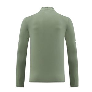 Pull-over de golf sport coupe sèche surdimensionné avec fermeture à glissière quart avec logo Tissu tricoté décontracté à motif solide pour hommes - Product Image 2