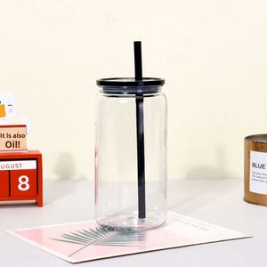 Gobelet Mason à paille 16oz, résistant aux hautes températures, en PC monocouche, sans BPA, design fin, moderne et simple, pour mariages et festivals, pour le marché international - Product Image 1