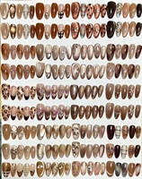 Lot de 10 faux ongles faits main à motif cœur pré-dessiné, nouvelle mode, design français, haute qualité, en ABS acrylique, couverture complète