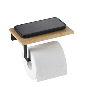 <span class=keywords><strong>Porte</strong></span>-serviettes suspendu <span class=keywords><strong>mural</strong></span> en <span class=keywords><strong>papier</strong></span> pour salle de bain avec étagère pour téléphone - Product Image 2