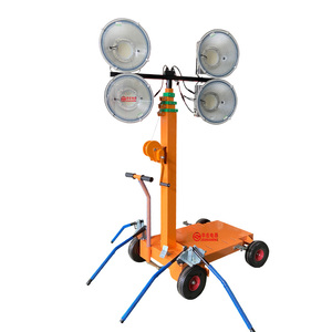 Chất lượng HMF955-L đầu tiên pushcart loại xây dựng điều chỉnh chiều cao của nhãn hiệu nâng 4 mét cao chiếu sáng di động tháp - Product Image 1