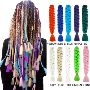 165g thêm dài Jumbo bím tóc nhiệt độ thấp kinky afro Yaki Jumbo sợi tóc tóc bện Loại sản phẩm - Product Image 2