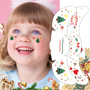 Autocollants de <span class=keywords><strong>tatouage</strong></span> temporaire en papier écologique et sans danger pour la peau, imperméables, pour enfants et femmes - Tatouages faciaux personnalisables effet taches de rousseur - Product Image 1