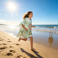 Poncho de surf personnalisé à séchage rapide en microfibre, serviette de plage à capuche, robe de change pour combinaison de surf