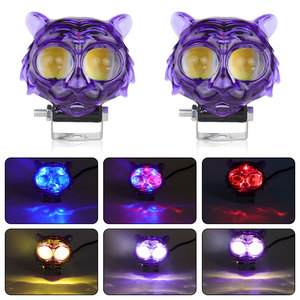 Qidewin Tiger Head Motorcycle <b>Spotlight</b> LED Dual Beam 12V IP67 Plastic External Light For Electric Vehicle - Product Image 3