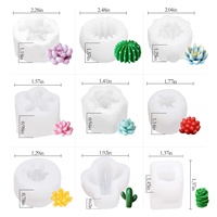 Moule en silicone 3D pour cactus succulents, idéal pour la fabrication de bougies d'aromathérapie, réutilisable, qualité alimentaire, pour cire, savon, résine, moule DIY, vente en gros
