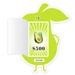 Conception écologique Carte de victoire instantanée Amusant Designs créatifs Nouveau style de motifs de couleur Onglets à tirette à une fenêtre Billets de jeu - Product Image 5