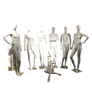 玻璃纤维人体模型女性全身服装橱窗展示装饰抽象坐姿女士人体模型廉价出售