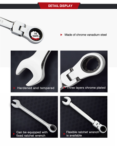 Clé à cliquet à tête fixe à 5 points robuste en acier de 17mm avec support OEM emballé dans une boîte - Product Image 4