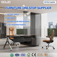 Bureau de direction en L moderne en bois GOJO OEM 2026 – Table d'ordinateur modulaire personnalisée, grande station de travail durable pour manager