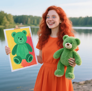 Orsacchiotto <span class=keywords><strong>Verde</strong></span> di Alta Qualità, Vendita Diretta dalla Fabbrica, Regalo di San Valentino, Peluche Super Morbido con Imbottitura in PP - Product Image 1