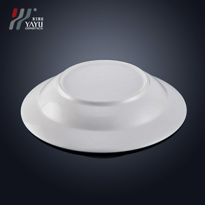 Plato Hondo de Cerámica Yayu, Blanco, Redondo, 1257, Bandeja para Servir en Hoteles y Restaurantes, Apto para Microondas, Color Sólido - Product Image 3