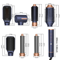 Sèche-cheveux brosse 5 en 1, 1600W, 110 000 tr/min, brosse à air chaud ionique professionnelle, volumateur, sèche-cheveux en une seule étape