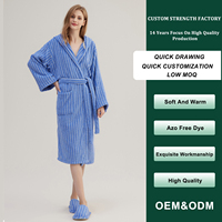Grosir murah kerah selendang katun jubah mandi uniseks benang dicelup jacquard desain baru terry desainer jubah mandi